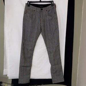 Men's Classic Gray Plaid Dress Pants